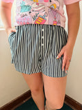 Black stripe shorts