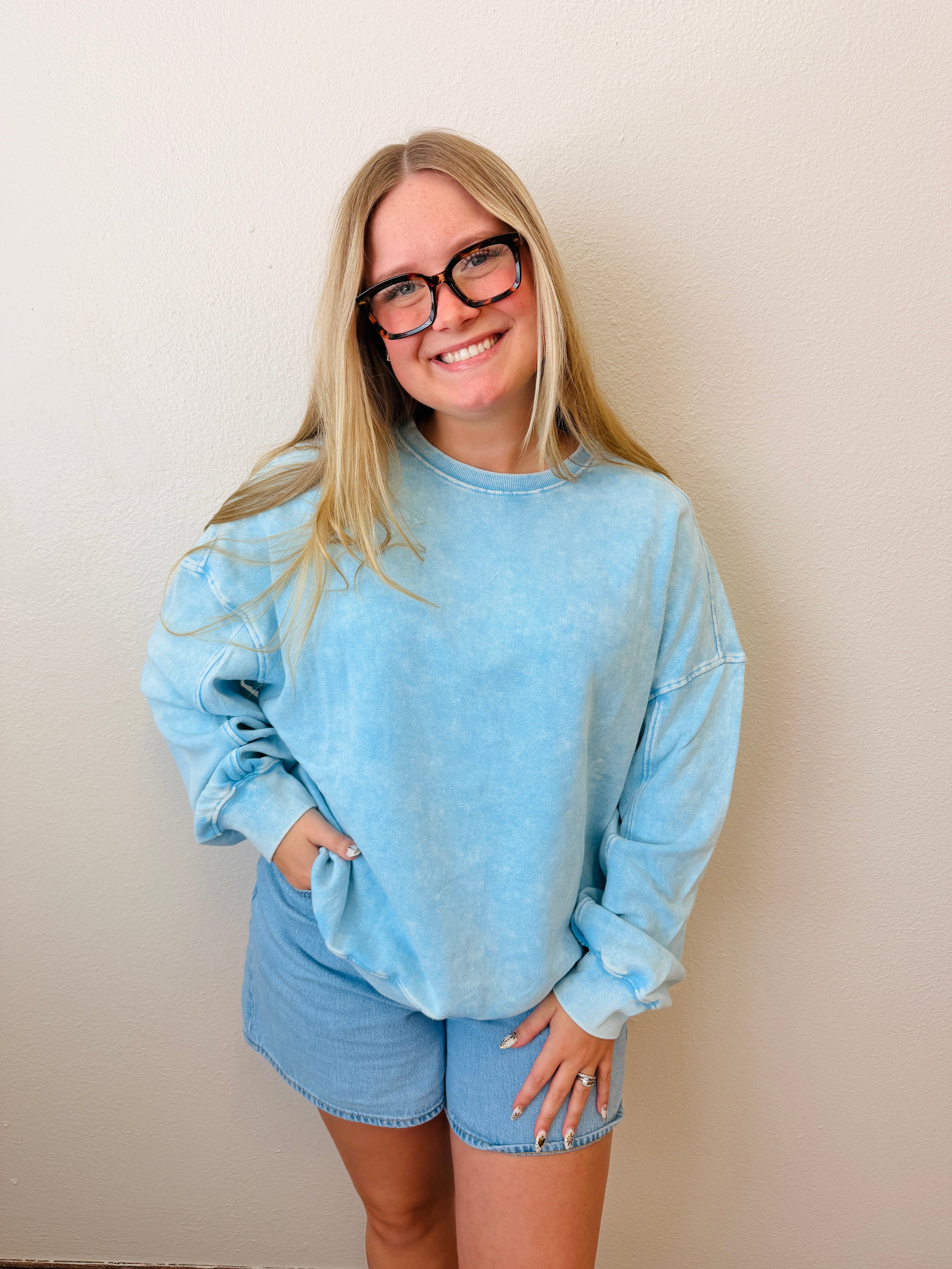 Blue Lightweight Sweatshirt