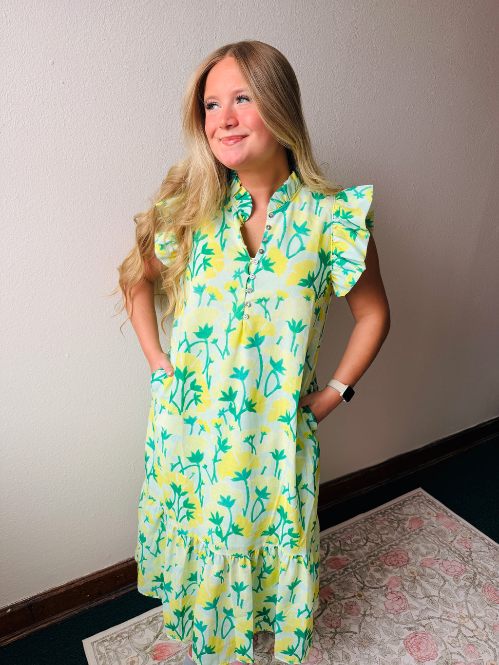 Green Floral Dress