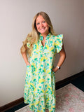 Green Floral Dress