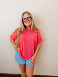 Oversized Taffy Pink Top