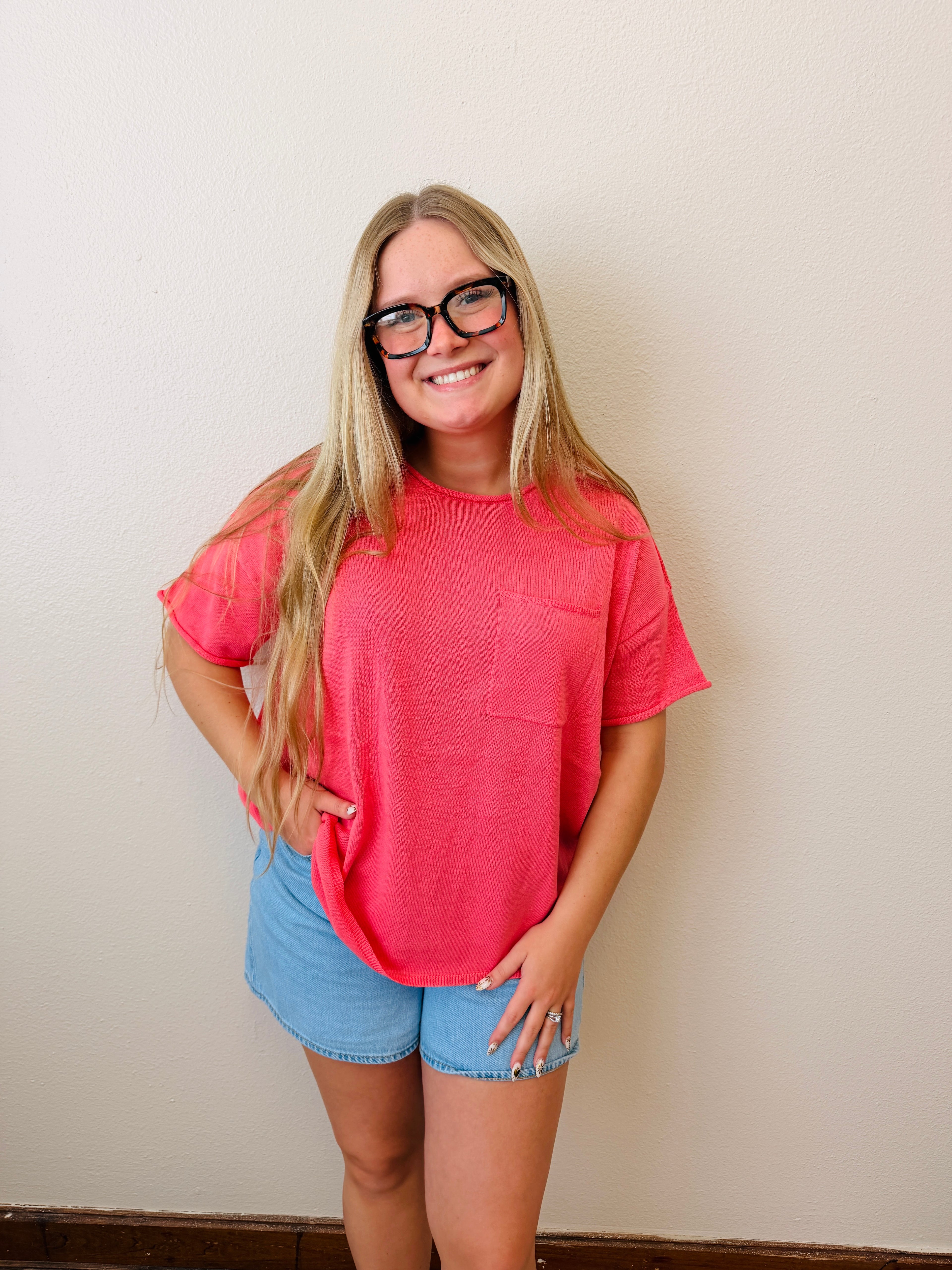 Oversized Taffy Pink Top