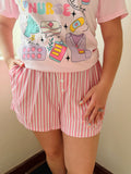 Pink stripe shorts