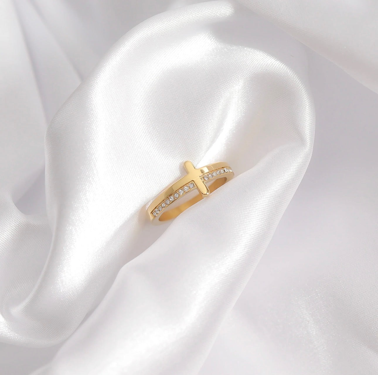 Gold Cross Ring