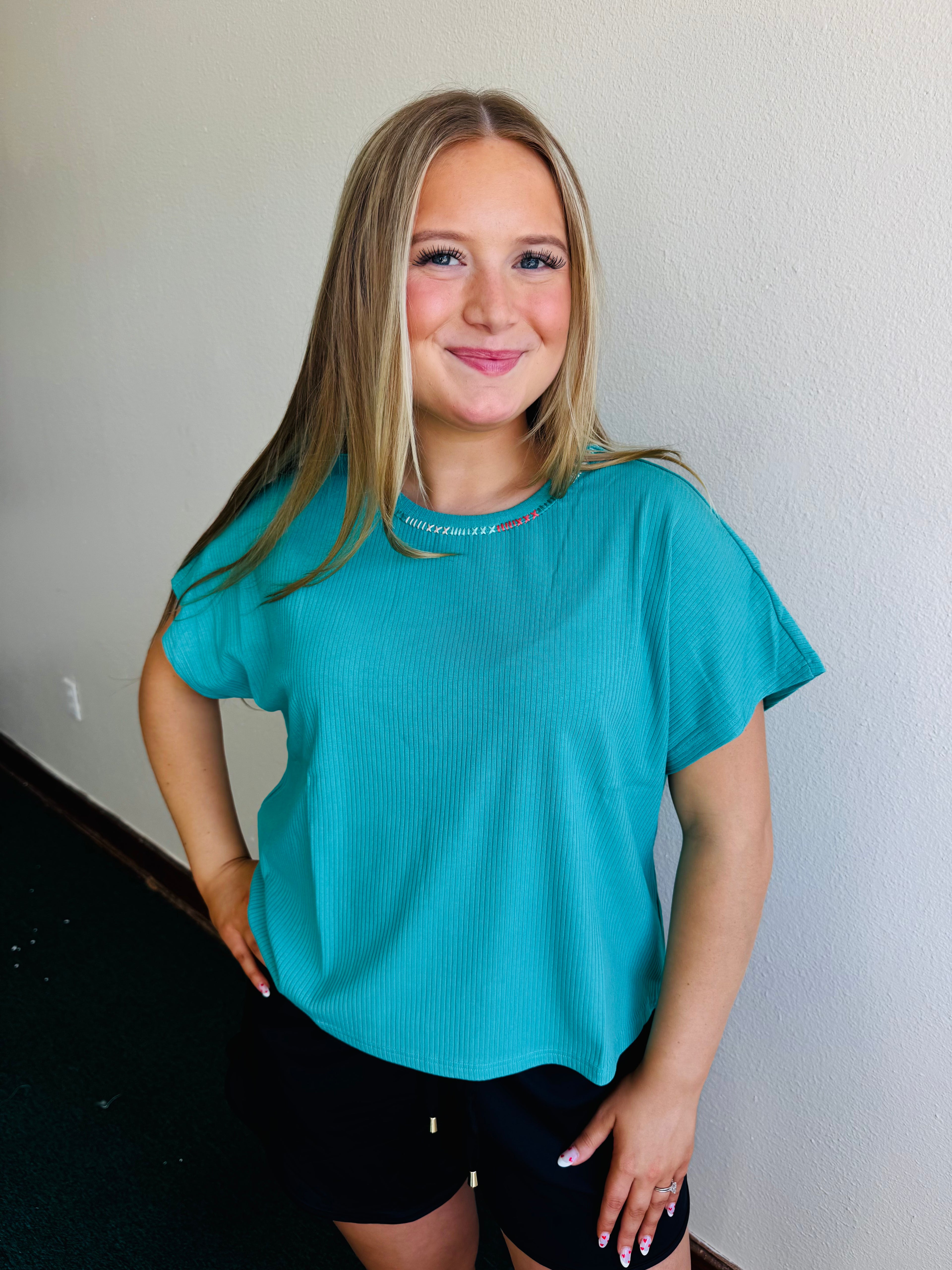Teal Tess Top