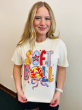 Colorful Softball Tee