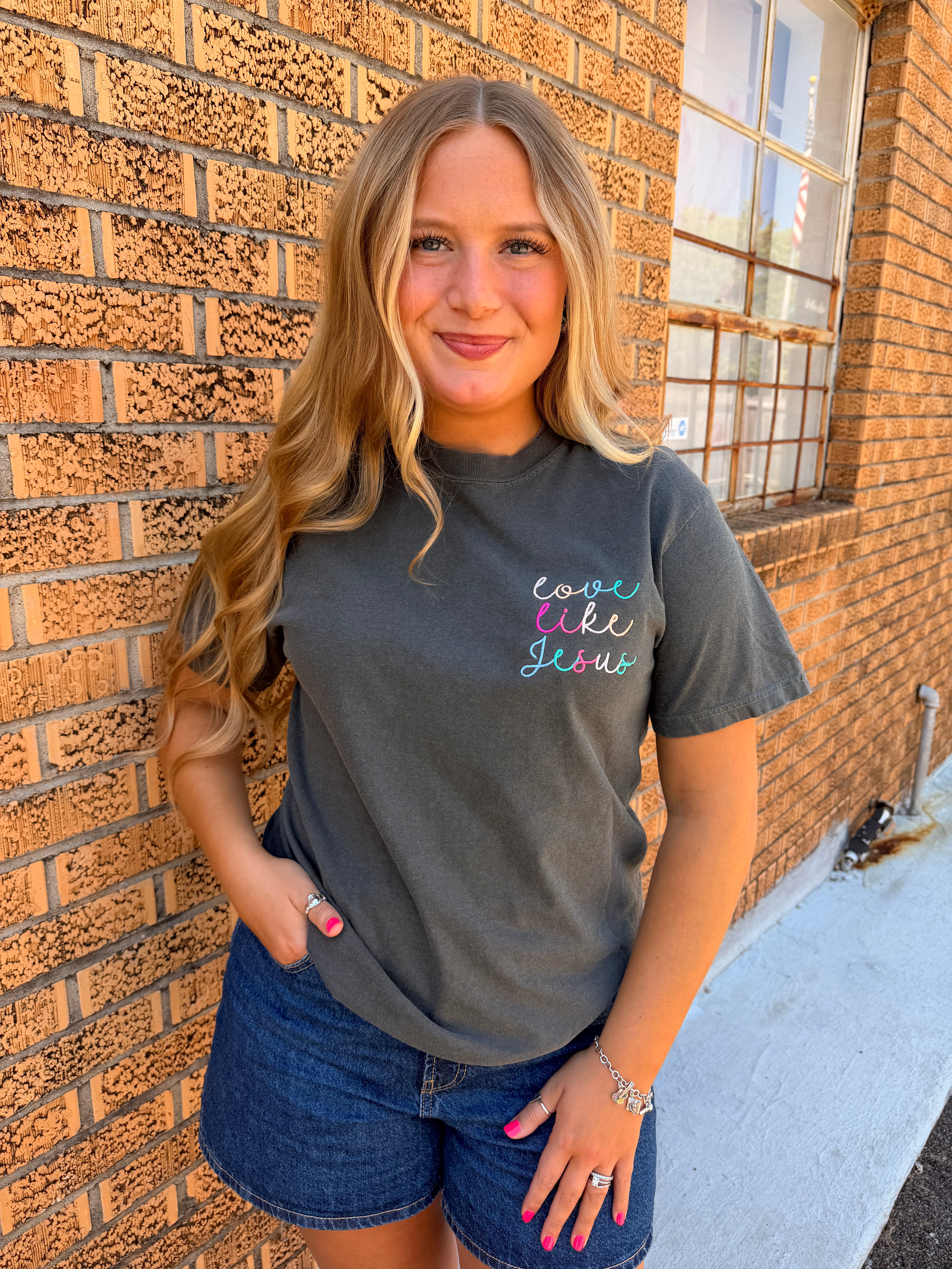 Love Like Jesus Embroidery Tee
