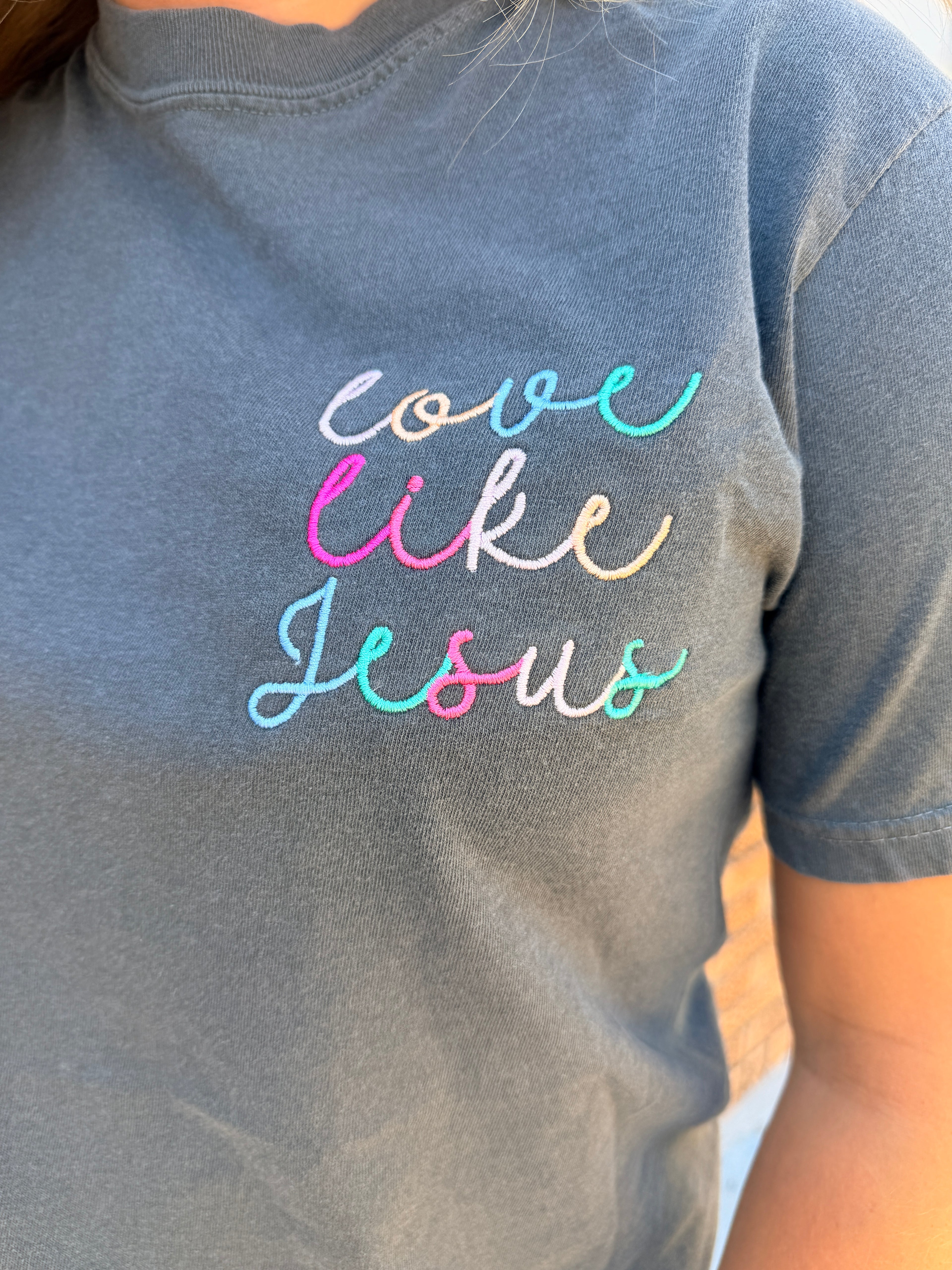 Love Like Jesus Embroidery Tee