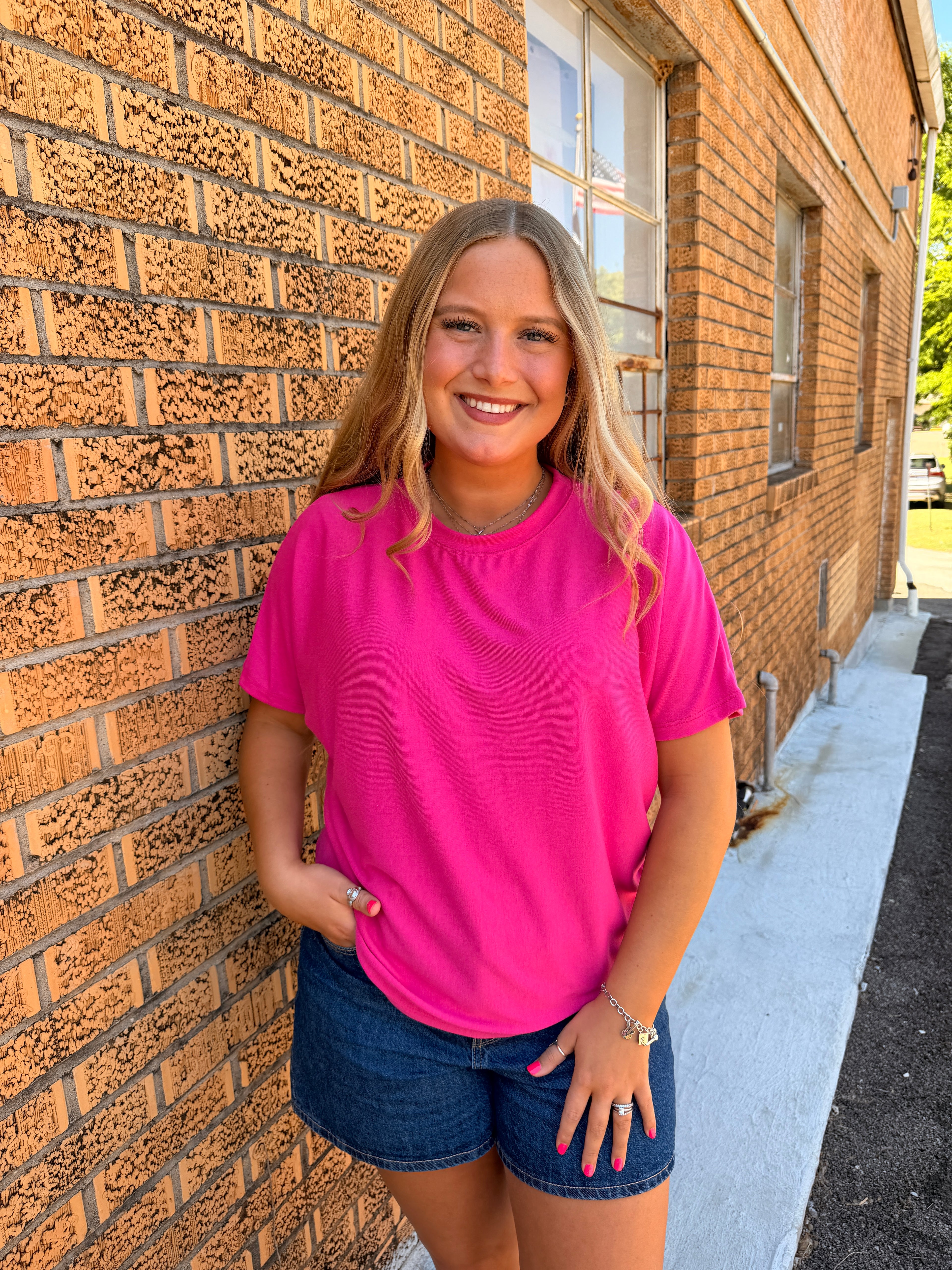 Pink Short Sleeve Top