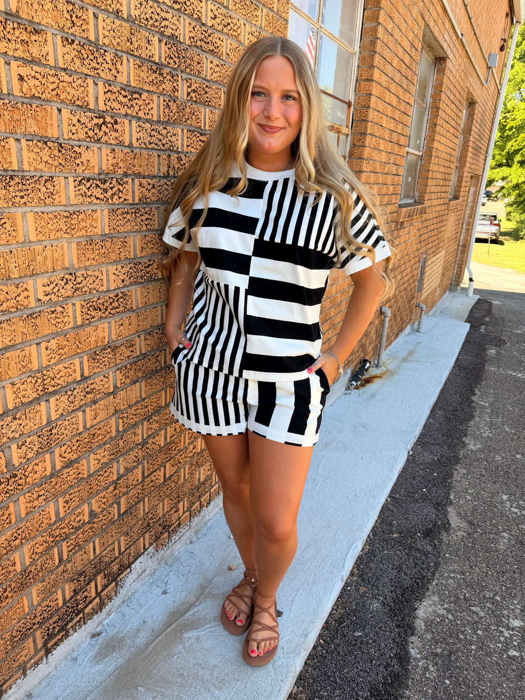 Black and White Stripe Set
