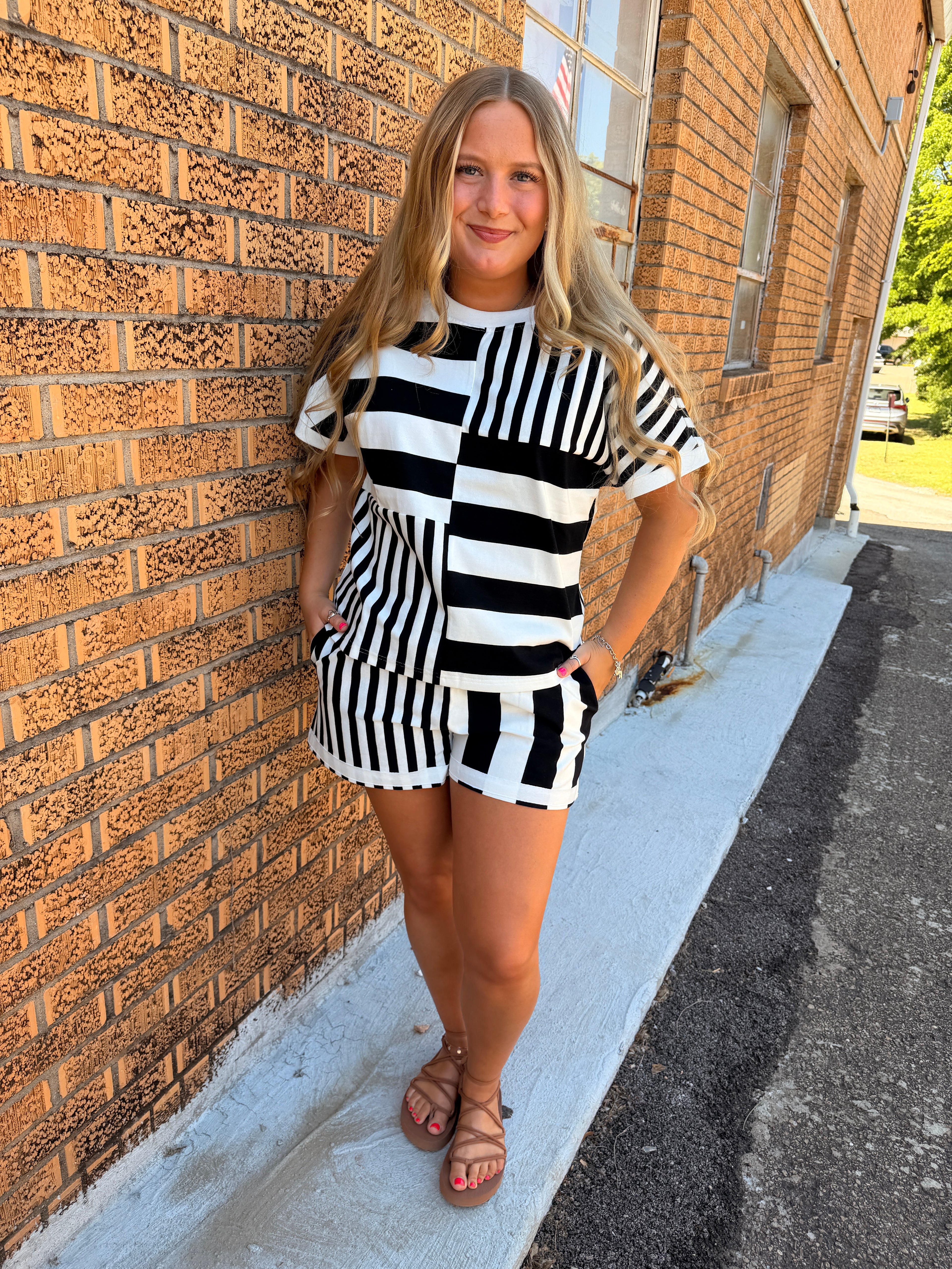 Black and White Stripe Set