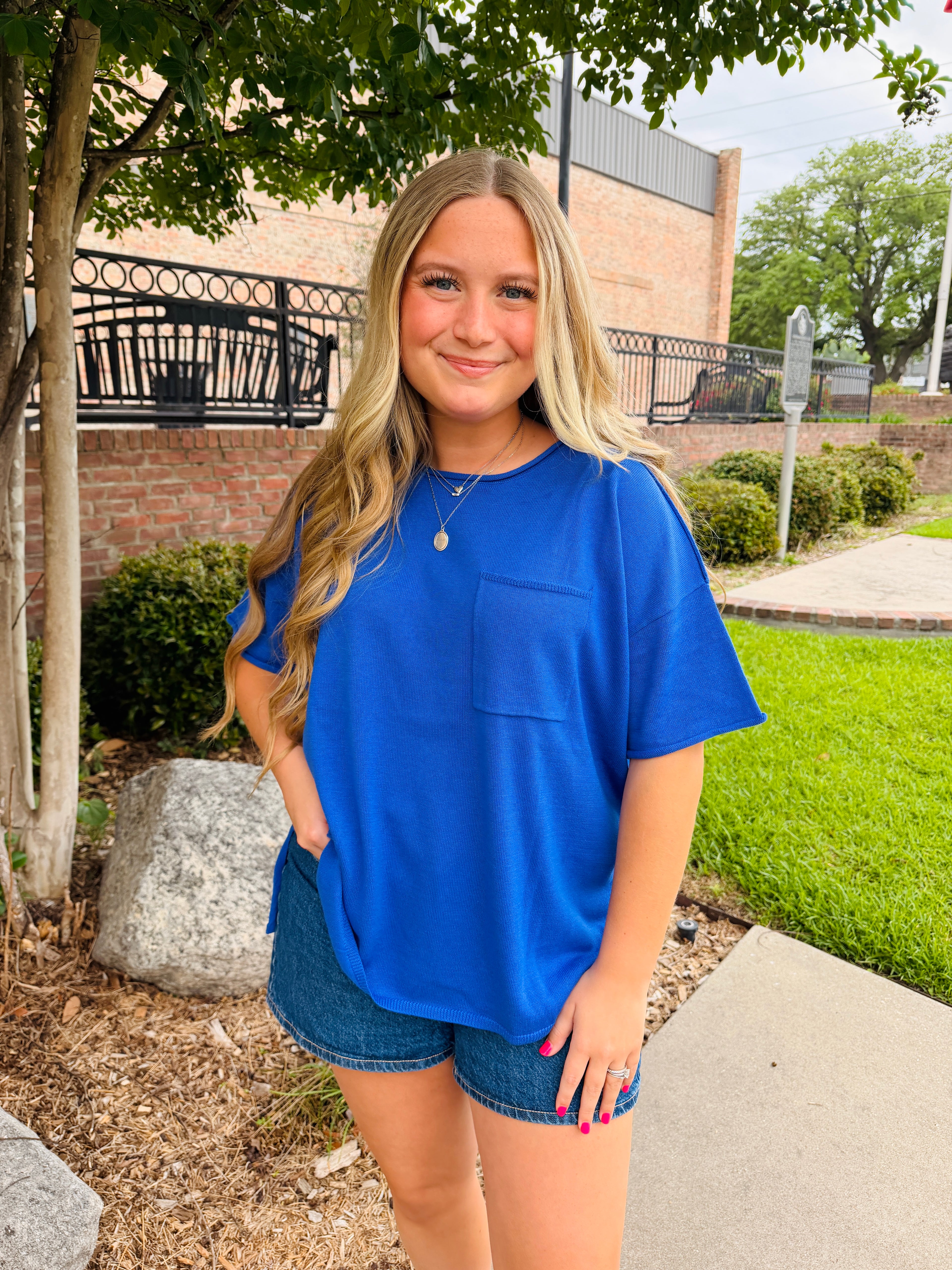 Oversized Blue Tee