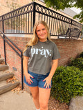 Puff Print Pray Cropped Tee