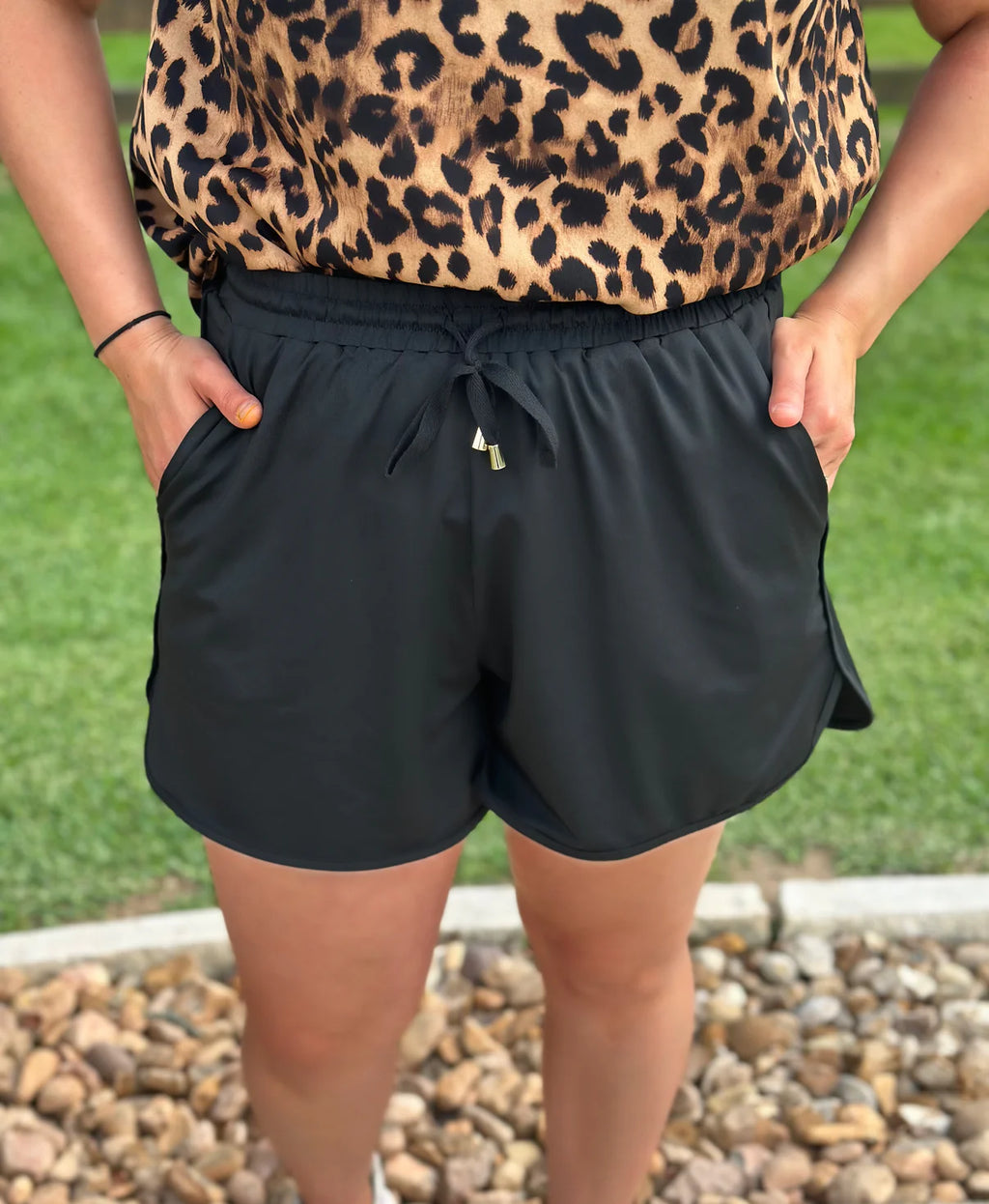 Black Terry Shorts